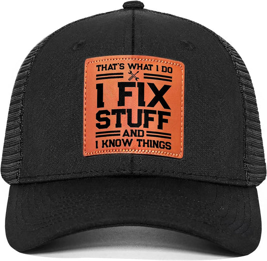 Skiennix Men's Birthday Gift - Unique Funny Gifts for Dad, Grandpa | Black Handyman Hat