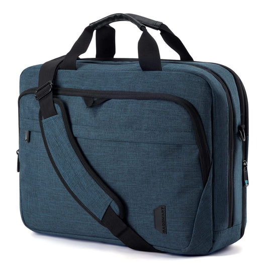 BAGSMART 17.3 Inch Laptop Bag, Expandable Computer Bag Laptop Briefcase Men Women, Laptop Shoulder Bag, Work Bag Business Travel Office, Dark Blue