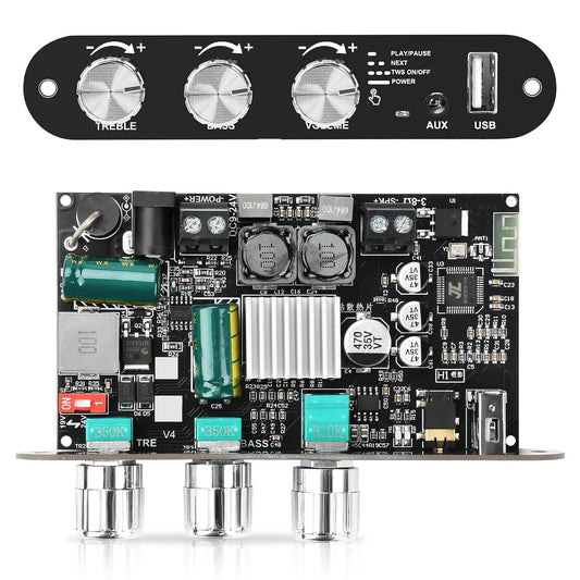 ZK-1001U 100W 9-24V,Supports Daakro Mono Bluetooth Amplifier Board with TWS, Peak Power Home Audio Amplifier