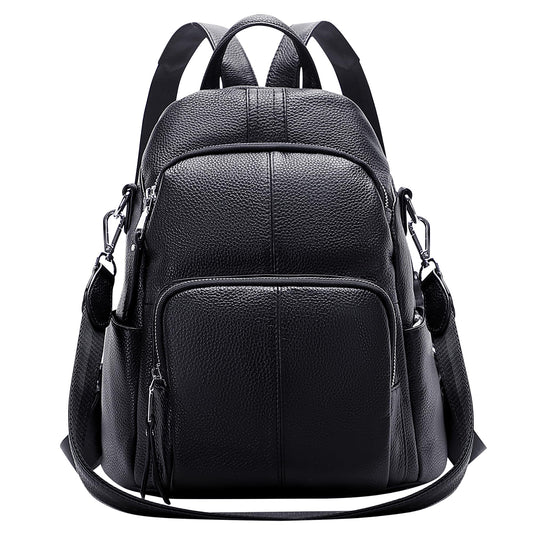ALTOSY Soft Leather Backpack Purse For Women -theft Backpacks Versatile Shoulder Bag（S81 Black）