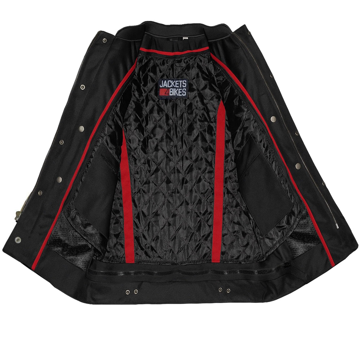 COMMUTER Men's Motorcycle Jacket, Premium Buffalo Leather, CE Armor - Ventilation, Utility Pockets, Cruiser Biker Black XXL