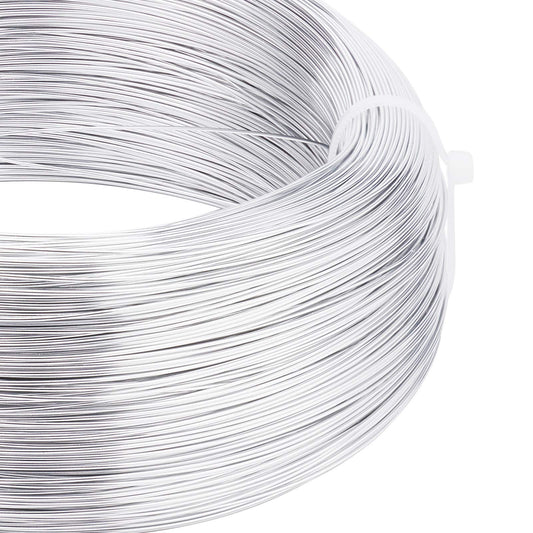 BENECREAT 22 Gauge Silver Aluminum Wire - 918FT Bendable Metal Wire for Jewelry Making, Beading, Sculpting, DIY Crafts