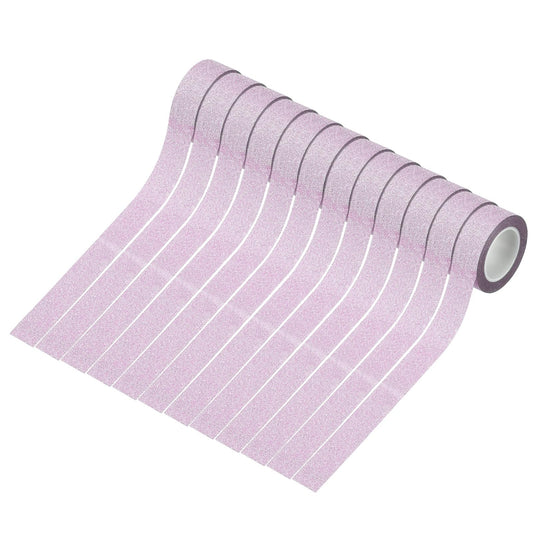 PATIKIL 131.2 Yard Glitter Washi Tape, Colored Masking Tape Adhesive Decorative Stickers for DIY Craft Art Gift Wrapping Journal Scrapbook Planner, Light Pink