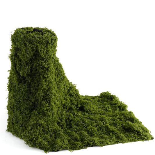 BYHER Fake Moss Mat Artificial Moss Roll - 12" x 71"Cloud Soft Feel Moss Table Runner for Decor, Faux Grass Mat for Crafts, DIY Fairy Garden, Wedding & Party Decorations (Realistic Green: 30x180cm)