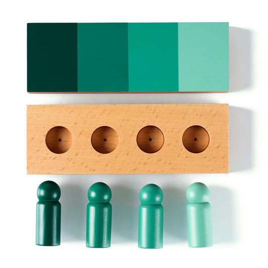 penepico Premium Montessori Color Resemblance Sorting Task - Solid Beechwood Color Tablets Box, Sensory Toys for Toddlers 3+, Fine Motor Skills & Visual Discrimination, 4.4lbs Homeschool Classroom