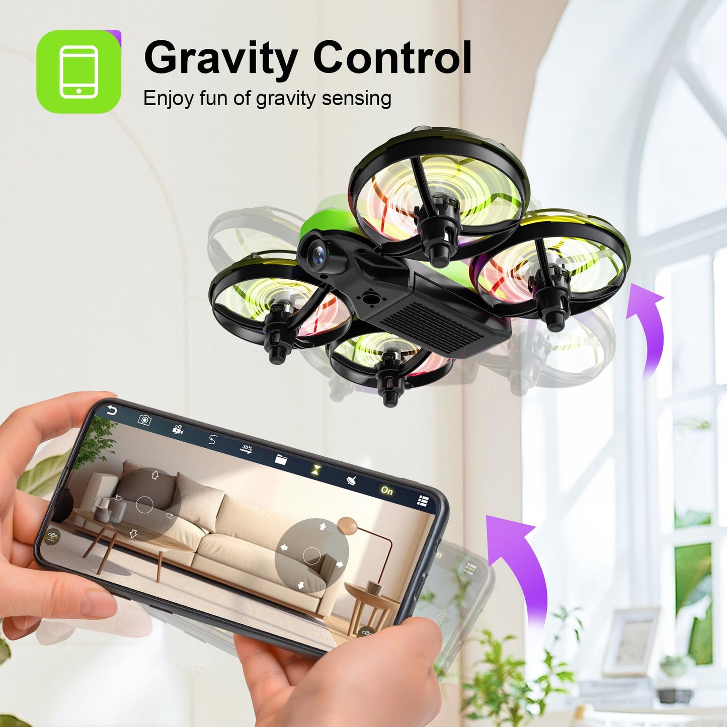 Swifsen Kids Drone with Camera – Mini Rc Toy for Boys, Beginners, Birthday Gifts for Boys and Beginners,Quadcopter Light Toy With 2 Batteries,Rc Drone Indoor Small Helicopter,Altitude Hold