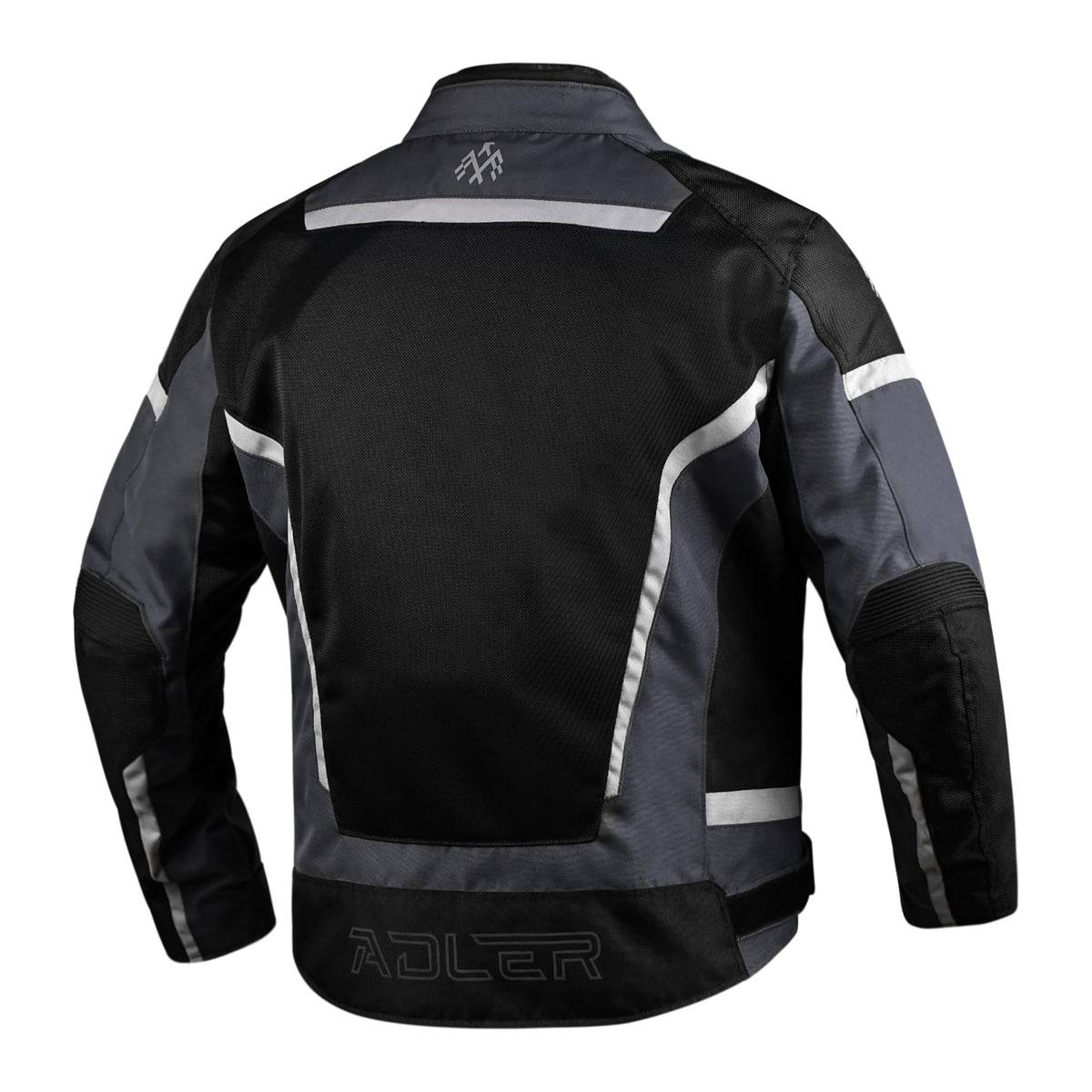 ADLER PRODUCTS Motorcycle Jacket for Men, AUSTIN AIR 1.0 Mesh Motorcycle Armor Jacket, CE Certified With Detachable Rain Liner (US, Alpha, X-Large, Regular, Regular, Gray)
