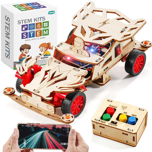 STEM Kits for Kids Age 8-10, STEM Toys for Ages 8-13, Remote Control Model Car Building Kits, Wood 3D Puzzles 8-12, Science Crafts Projects, Gifts for 8 9 10 11 12 13 14 Year Old Teen Boys Girls