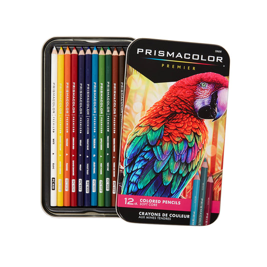 Prismacolor Premier Colored Pencils, Soft Core, Assorted Colors, 12 Count - Durable, Vibrant, Ultra-Smooth, Adult Coloring, Drawing, Sketching, Arts & Crafts