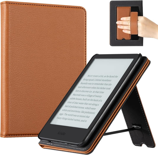 CoBak 6" Case for E-Reader - PU Leather Smart Cover with Auto Sleep/Wake & Hand Strap, not Compatible with Kobo