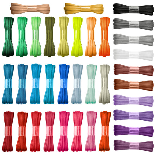 Thin Satin Ribbon 1/8 Inch Assorted Colors Small Fabric Ribbons for Crafts 36 Multi Pack 198 Yards Double Faced Solid Color Rainbow Ribbon for Gift Wrapping Sewing Hair Bows Card Making Wedding Decor