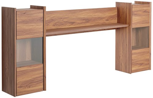 Modway EEI-3436-WAL Visionary Wall Mounted Shelves, Walnut