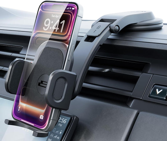 Bracketron TripGrip Low-Profile Dashboard Car Phone Holder Mount, One-Click Expandable Phone Holders for Your Car