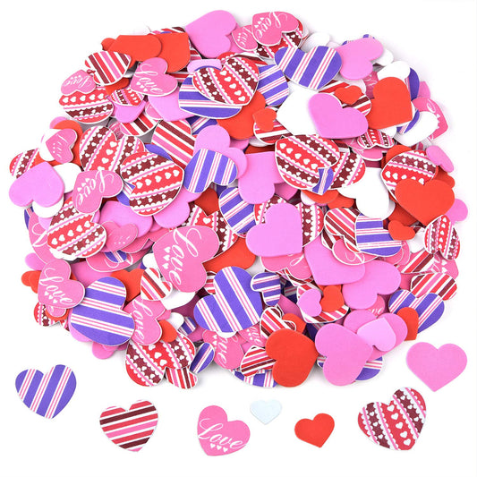600 Pieces Foam Heart Stickers Mother's Day Wedding Foam Craft Hearts Colorful Foam Stickers Scrapbook Decorations Self-Adhesive Foam Stickers (Color 1)