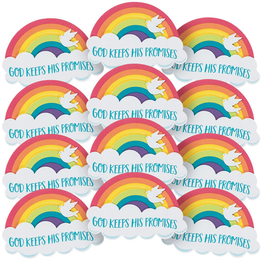 Fun Express Rainbow Magnet Craft Kit for Kids - Creative DIY Crafting with God Keeps His Promises Theme Perfect for Group -Activities - Home Fun Projects - Ideal for VBS - 12 Pieces