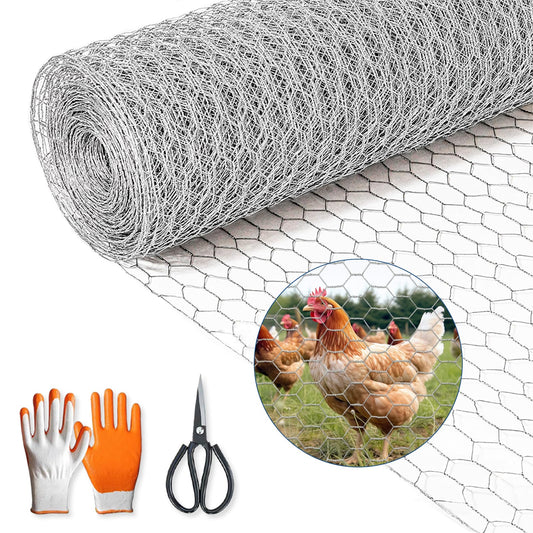 Chicken Wire,16"×50FT Chicken Wire Fencing for Garden Poultry, Hexagonal Galvanized Chicken Wire Mesh, Sturdy Chicken Wire Roll Plant Protector,Rabbit Fence, Wire Fence Rolls for Craft Projects