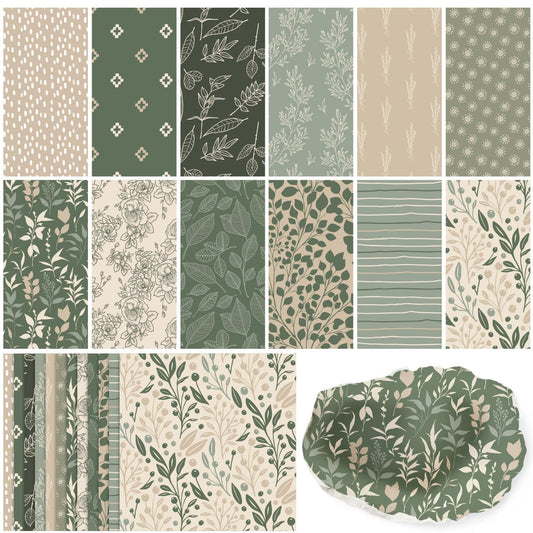 Yexiya 36 Sheet 6 Style Green Floral Paper Napkins for Decoupage Mother's Day Botanical Aesthetic Decorative Cocktail Napkin for DIY Crafting Project Furniture Home Farmhouse Decor Unfolded 13 x 13 In