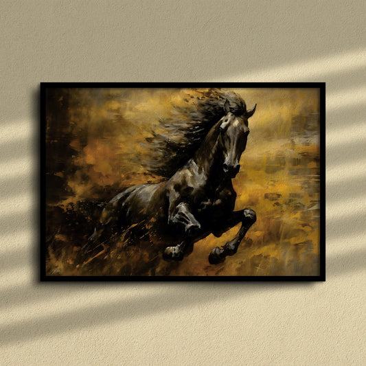 Black Horse Decoupage Rice Papers, 11.5 x 16 inch (A3) - Versatile Design for Art Projects & Crafting by CRAFT KREATIVELY