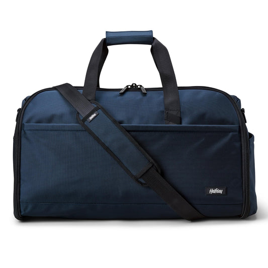 Halfday Convertible 2-in-1 Premium Garment Duffel Weekender Bag 45L: Wrinkle-Free Travel (Hanging Suit Compartment, Shoe Pockets, Trolley Sleeve), Balistic Nylon Carry-on, Pacific