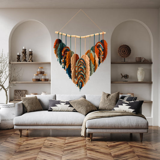 Boho Wall Decor - Large Macrame Wall Hanging - Boho Bedroom Decor - Tapestry for Bedroom - 31x39 inches