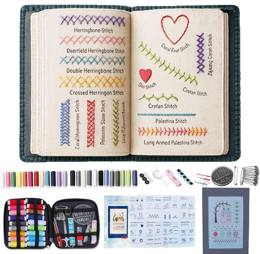 Embroidery Kit Stitch Book Large Size Cross Stitch Kits Embroidery Supplies for Adults Beginner