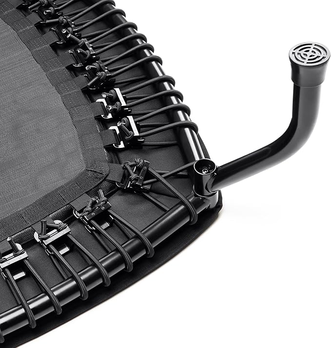 Sunny Health & Fitness Springless Mini Fitness Trampoline ??Premium Adjustable Bungee-Style Indoor/Outdoor Exercise Rebounder for Quieter and Safer Workouts