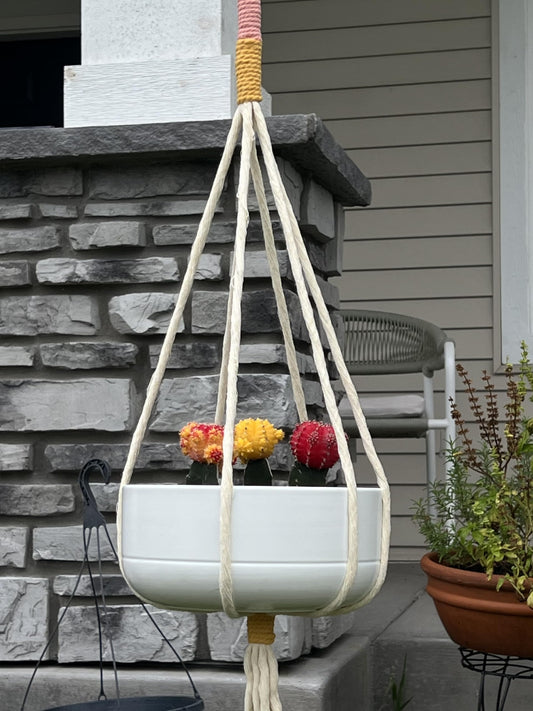 Macrame Natural, Handmade, Versatile and Boho Plant Hanger (Passion, 40in)