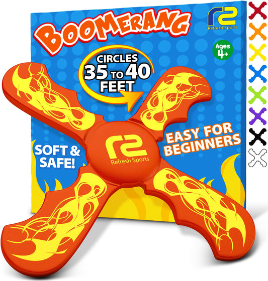 Boomerang for Kids - Fun & Easy To Use - Toys for Ages 8-13 - Birthday Gifts for Kids 5 6 7 8 9 10 Year Old Boy Gift - Best Outdoor Summer Gifts For 4 5 6 7 8 Year Old Boys Gift Ideas for All Ages