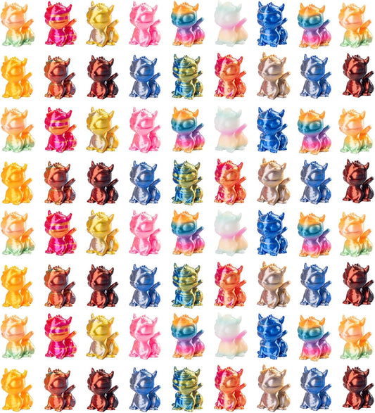 Skiennix Mini 3D Printed Dragon Figurines - 100pcs Tiny Animal Decor for Fairy Gardens & Aquariums