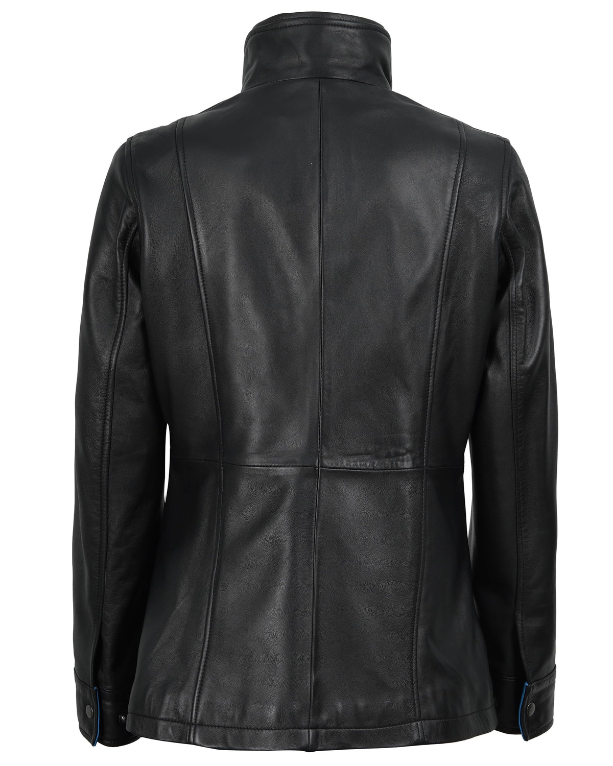 Decrum Leather Jackets Women Real - Womens Stylish Leather Jacket | [1332604] Erin Black & Blue, L