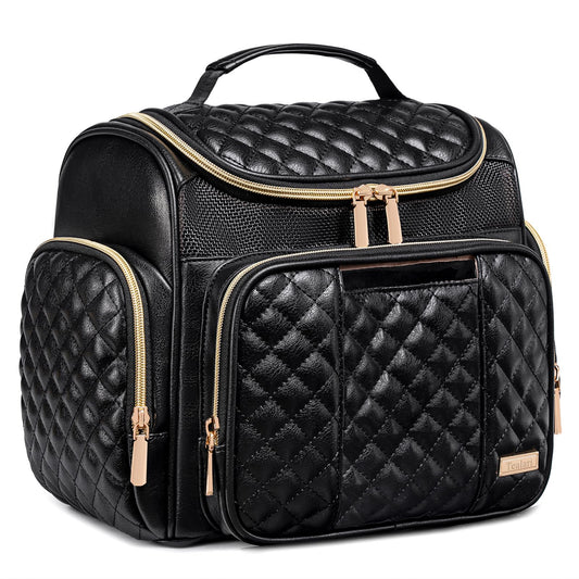 Large Leather Toiletry Bag for Women Men,Bathroom Bag,Water Resistant Shower Bag,Makeup Bag,Portable Shower Caddy for College Dorm,Hanging Travel Toiletry Bag with Transparent Waterproof Phone Pocket