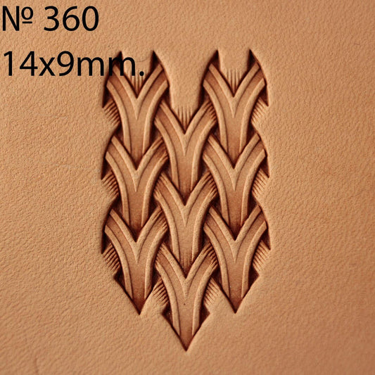DandS ltd Leather Stamp Tool, Basket Weave, Professional Steel Craft Tool for Leatherworking, Embossing, Carving & Stamping Leather Projects, Belts & DIY Projects Compatible with Mallet #360