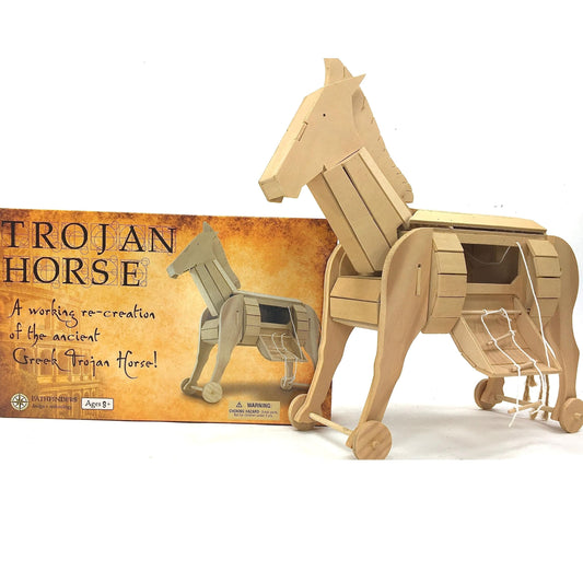 PATHFINDERS STEM Kit – Trojan Horse Model | DIY Wooden Craft Kit for Kids 10-14 | Girls Arts & Crafts STEM Gift | Ancient Greek History Project | Hands-On Educational Toy Engineering and Science