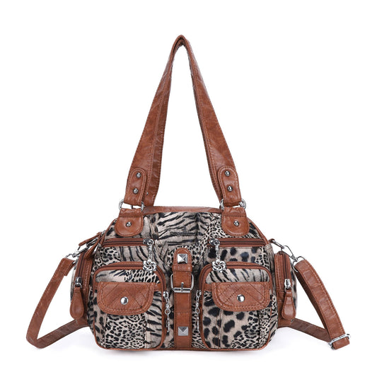 Angel Kiss Hobo Crossbody Purses for Women Shoulder Bag Multipocket Soft Hobo Purses Removable Strap Leather Handbags