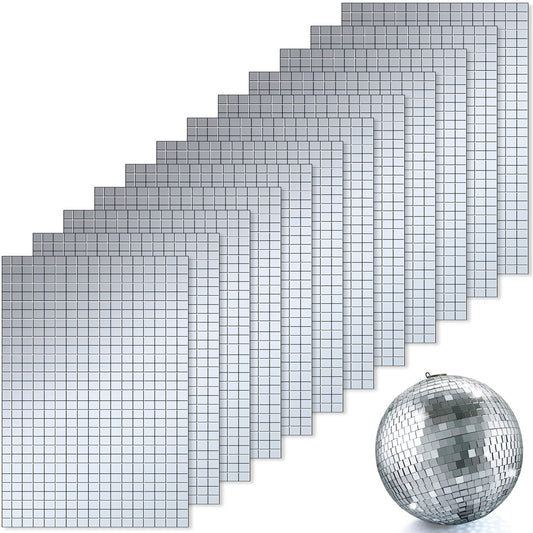 Self-Adhesive Disco Mirror Tiles Mosaic Tiles for DIY Craft Projects, 5 x 5 mm(Silver,7200 Pieces)