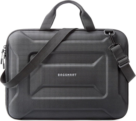 15.6-16 inch BAGSMART Laptop Computer Case with Strap,Shockproof Waterproof Laptop Bag with Sturdy Handle