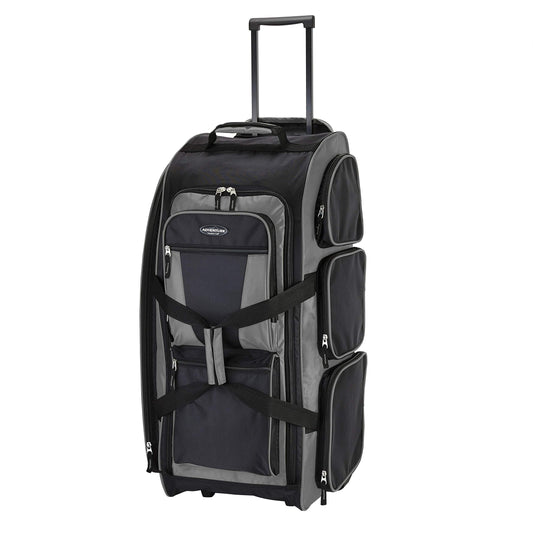 Travelers Club 30" Xpedition Rolling Duffel Bag, Charcoal Grey