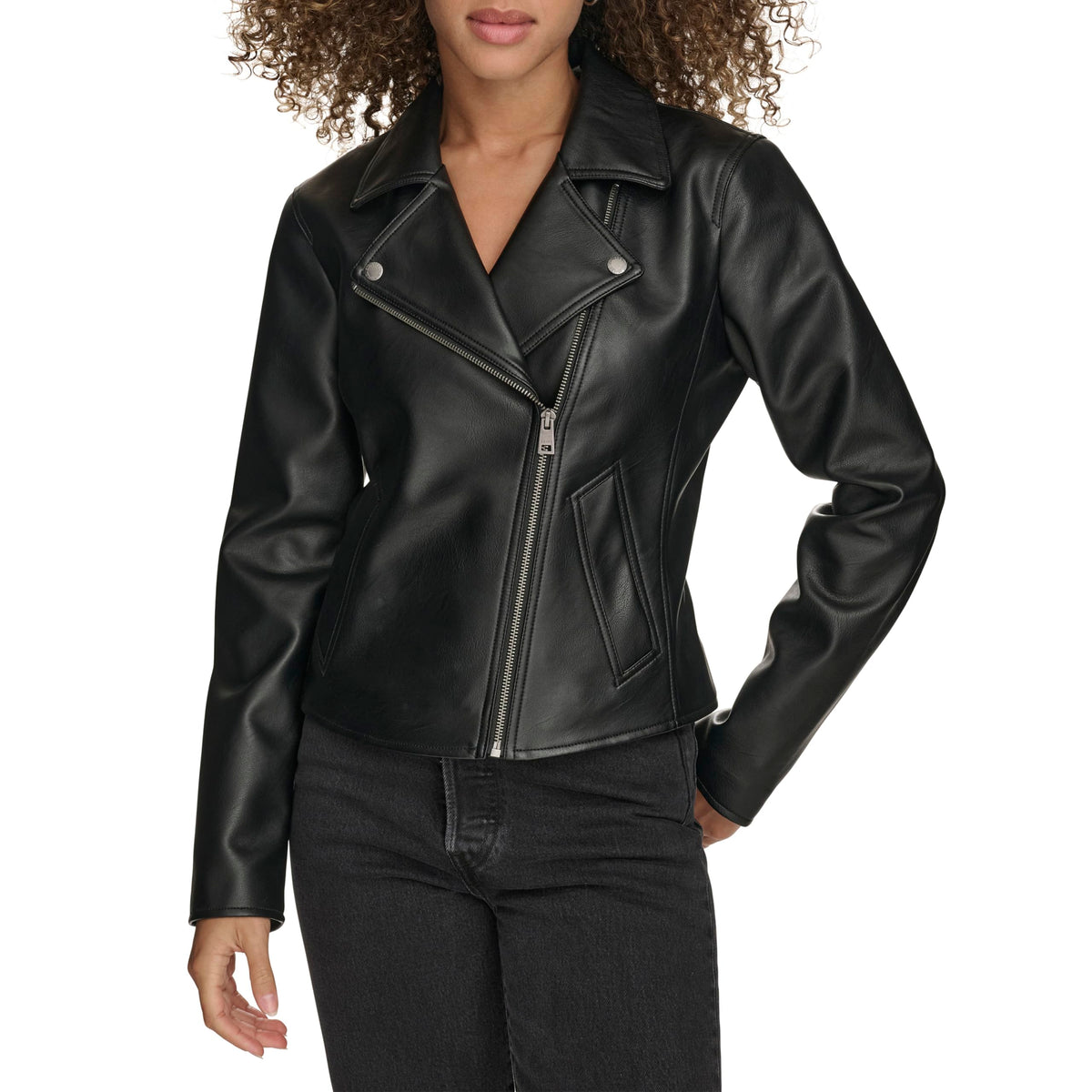 Levi's Women's Moto Jacket With Welt Pockets, Black, Large