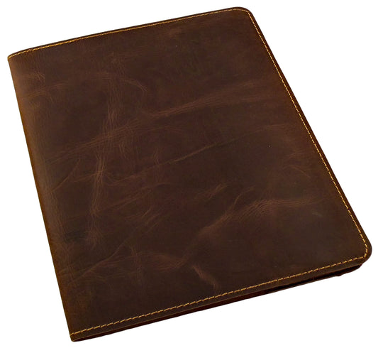 Rustic Ridge Refillable Leather Composition Notebook - Composition Notebook Cover - Leather Notebook Cover - Fits Moleskine XL 9.75" x 7.5" (Vintage Brown)
