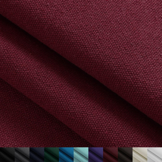 Foreate Canvas Fabric, 12oz Natural Cotton Duck Canvas Fabric by The Yard 59" Wide Thick & Heavy Sewing Material for Arts & Crafts, Bags, Covers, Backings, Painting, Home Decor, Wine Red 3 Yards