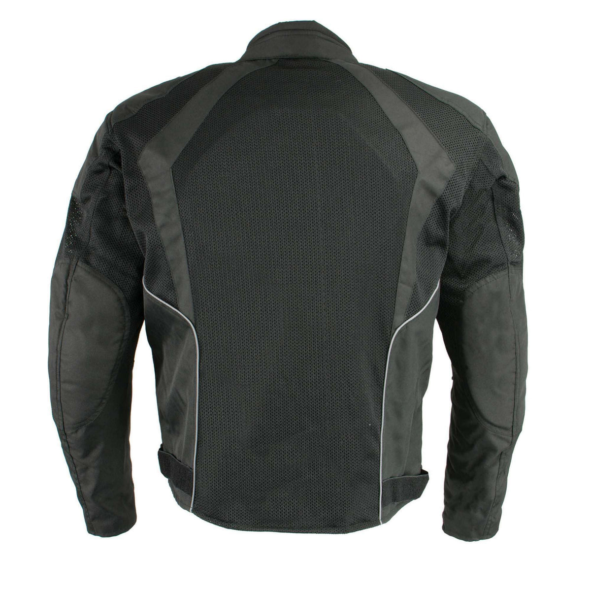 Milwaukee Leather Men’s CE Armored All-Season Motorcycle Jacket – Impact Protection Textile Racer Design - Large