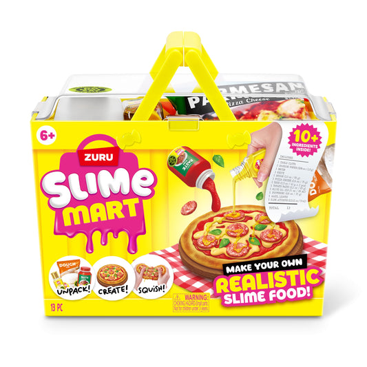 Slime Mart Small Basket by ZURU, Toy, Arts & Crafts for Kids and Kidults, Soft Slime Making Kit - Slime Kit for Girls Ages 6-10 - Fun Gift Idea for Boys Girls - Fidget Toys - Sensory Toys (Pizza)