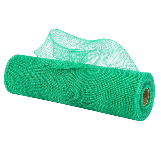 MEEDEE Emerald Green Deco Mesh 10 Inch Rolls Mesh Christmas Ribbon Green Mesh Ribbon for Christmas Tree, Garland, Staircase, Mailbox, Centerpiece, Making Wreath, Decorating and Crafts (30 Feet)