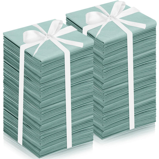 Buryeah 100 Pieces 10 x 10 Inch Sage Green Cotton Quilting Fabric Squares Dusty Green Precut Fabric Bundles Solid Sage Colors Layer Quilt Material for Spring Wedding Sewing Embroidery Cloth DIY Craft