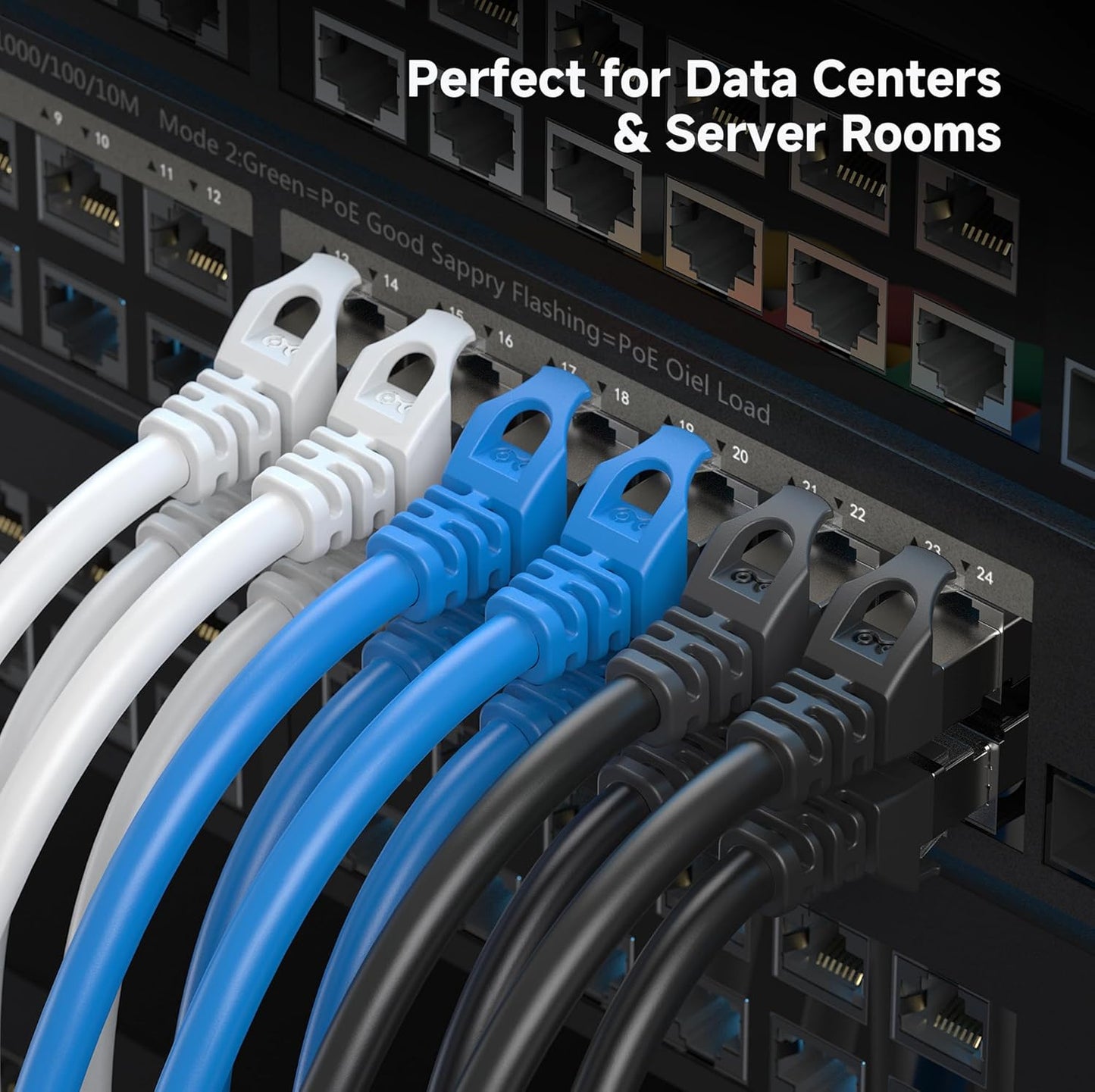 10Gbps 5-Pack 6A 10ft, 6A Cat6A Cable Matters Snagless Shielded Cat Ethernet Cable - Cat Cable, Cord, Ethernet Cord