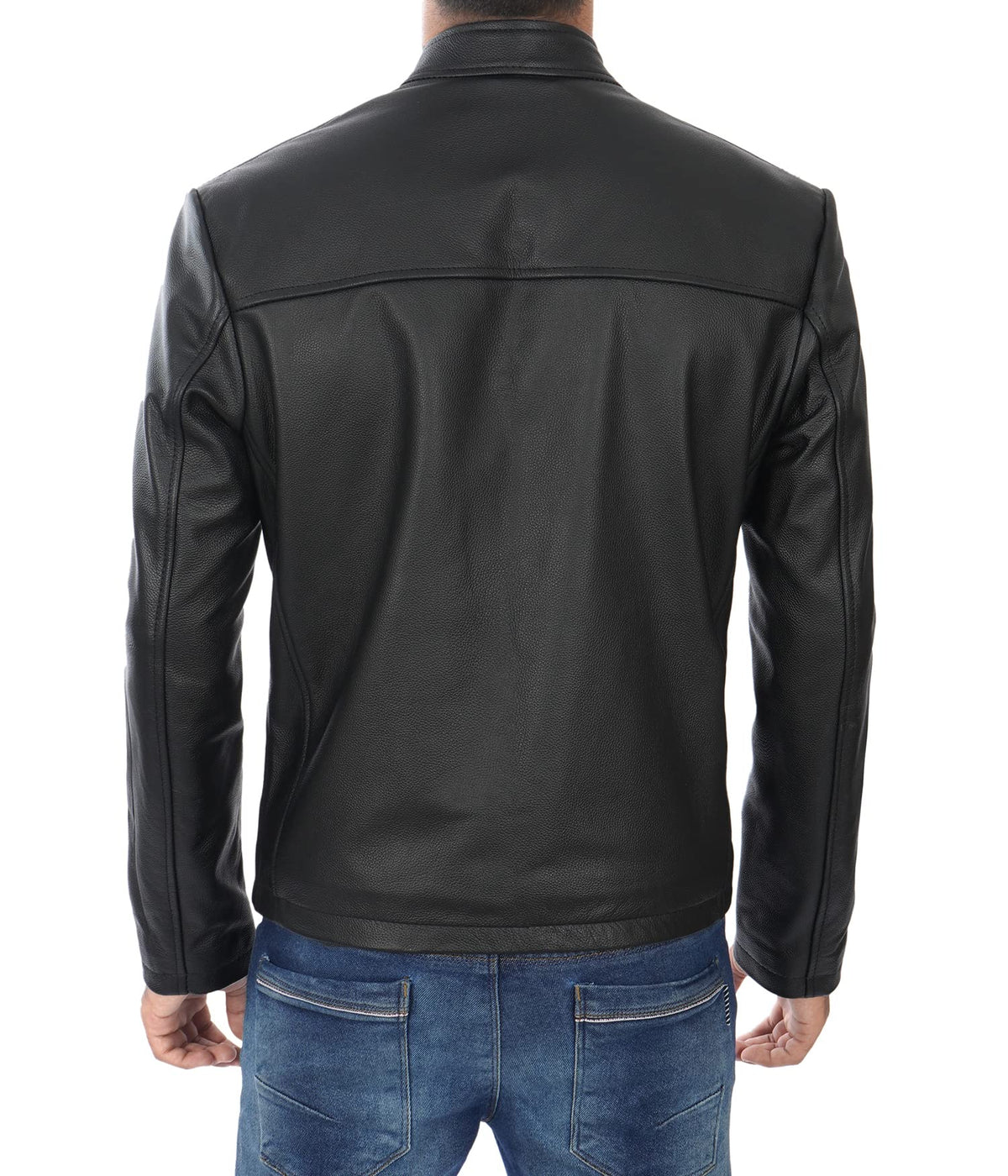 Decrum Disc Men Black Leather Jacket - Mens Leather Jacket | [12315276] Ricardo Blck Cowhide, 2XL