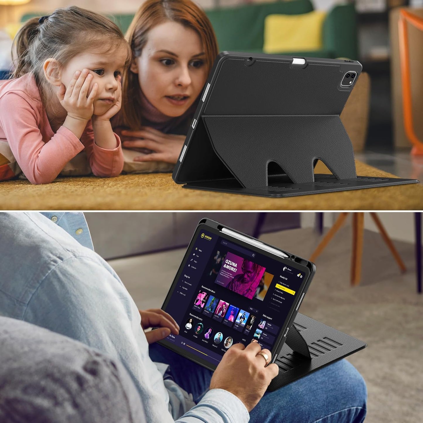VIKESI 13 inch (M4) 2026 (M3) 2025 (M2) 2024,Multiple Case for iPad Air / / Angles Magnetic Stand Cover,Shockproof Soft
