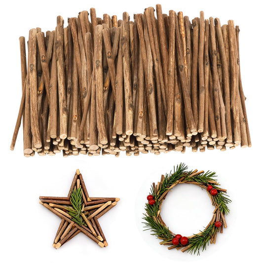 TKOnline 200Pcs Craft Sticks, 10cm 0.1-0.2 Inch in Diameter Wood Log Sticks Twigs Crafts for DIY Crafts Photo Props, Wood Crafts, Festival Decoration, Landscaping