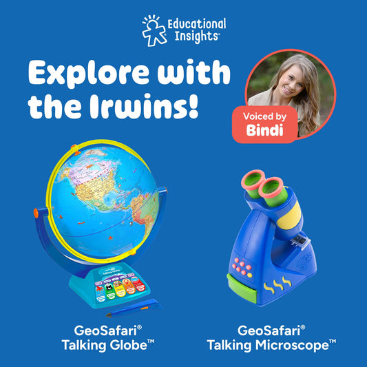 Educational Insights GeoSafari® Jr. Talking Wildlife CameraTM Featuring Robert Irwin - Preschool Science Toys for Little Kids, Toddler STEM Toys, Cool Gifts for Boys & Girls Ages 4+
