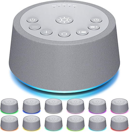 SoundLegend Sleep White Noise Machine - 30 Soothing Sounds, 32-Level Volume, 12 Color Lights, Compact Design